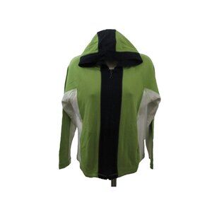 Pacer Jacket Womens Petite S Colorblock Full Zip Hooded Lightweight 100% Cotton